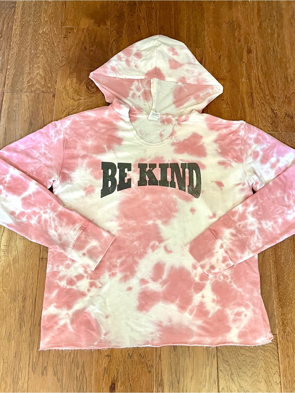 Be Kind Pink Tie-Dye Hoodie